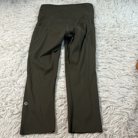 Lululemon Fast & Free Crop II *Nulux 19" Dark Olive - Picture 4 of 6